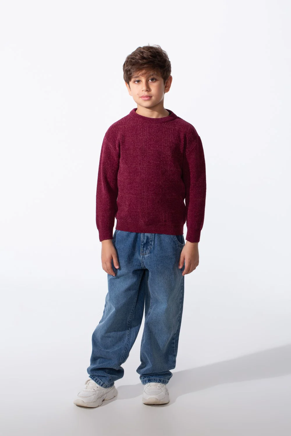 Boy's Round Neck Slim Fit Breathable Fabric Pullover - Image 15
