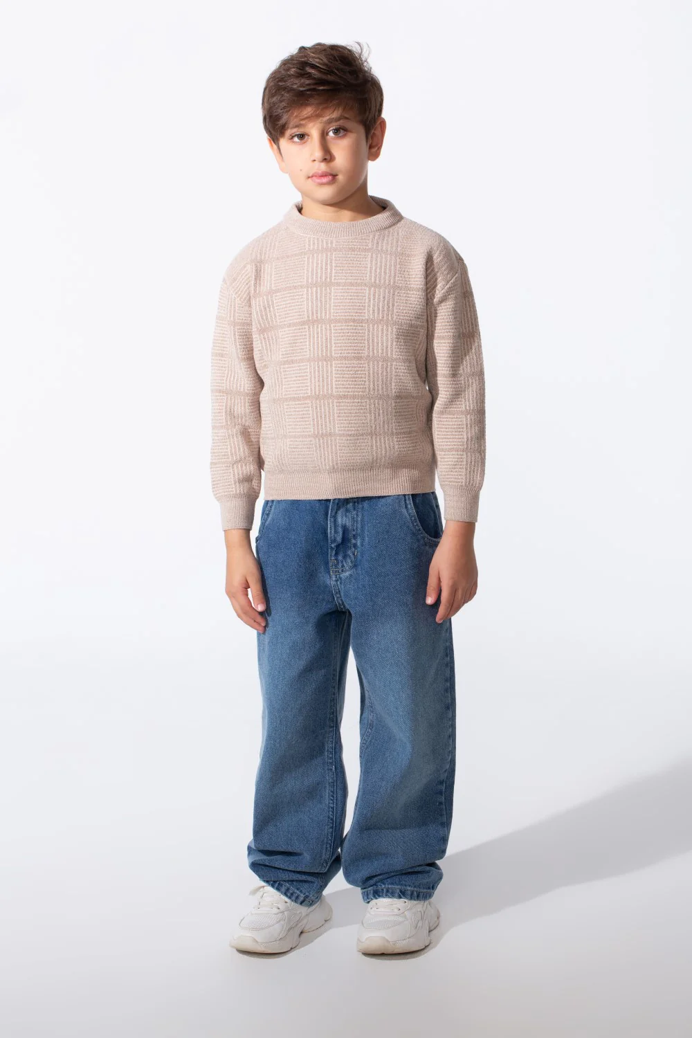 Boy's Round Neck Slim Fit Breathable Fabric Pullover - Image 6