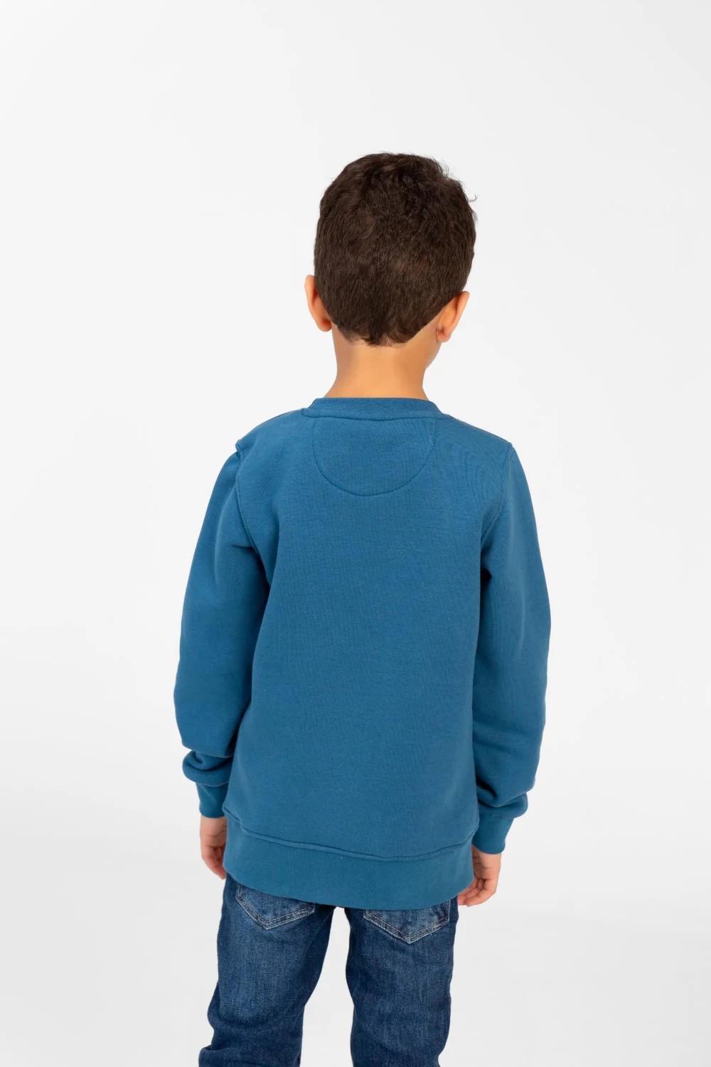 Boy's Round Neck Sweatshirt With A Print On The Front - Image 6