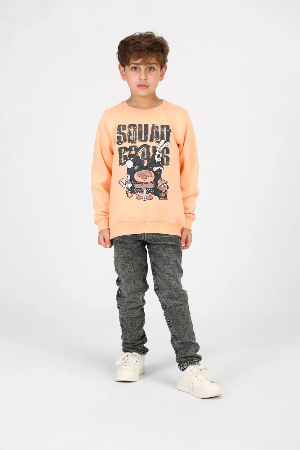 Boy's Round Neck Sweatshirt With Front Graphic Print - Image 12