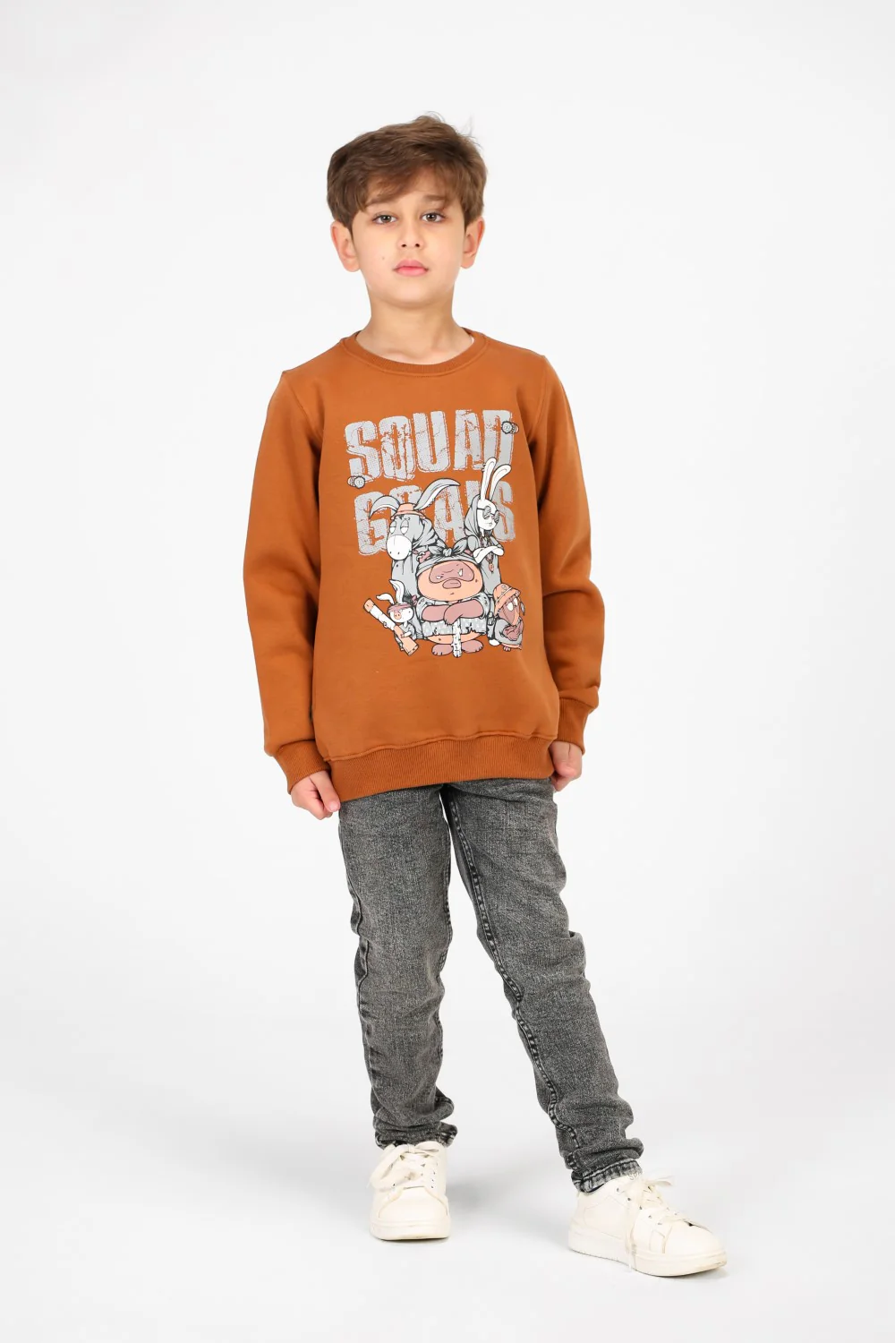 Boy's Round Neck Sweatshirt With Front Graphic Print - Image 16