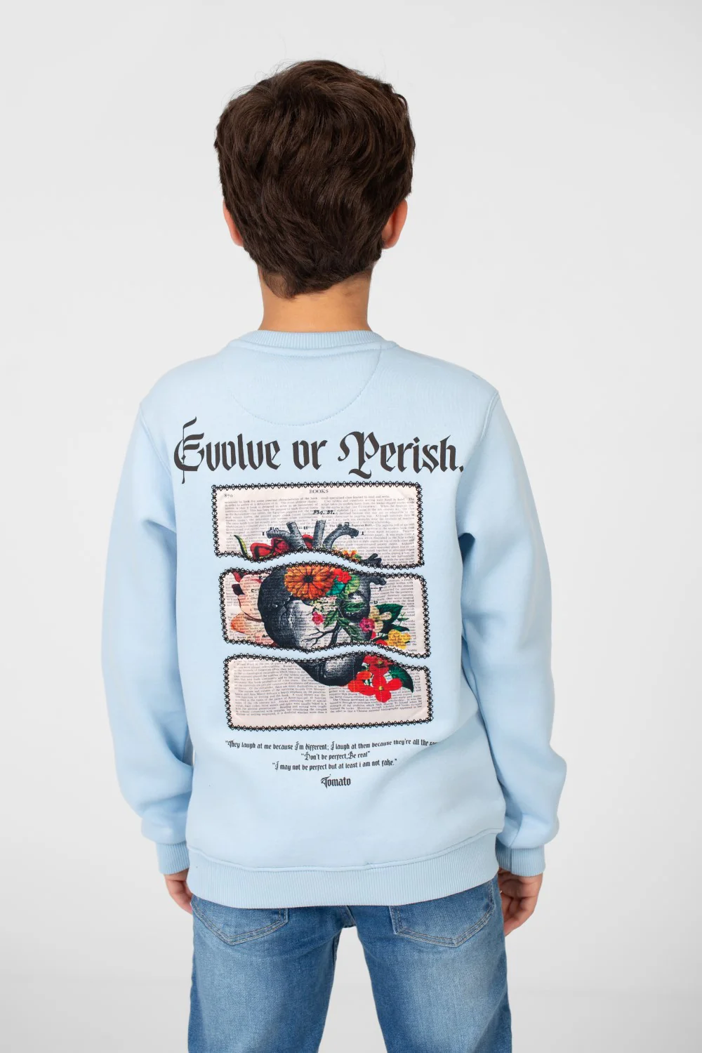Boy's Round Neck Sweatshirt With Graphic Print - Image 6