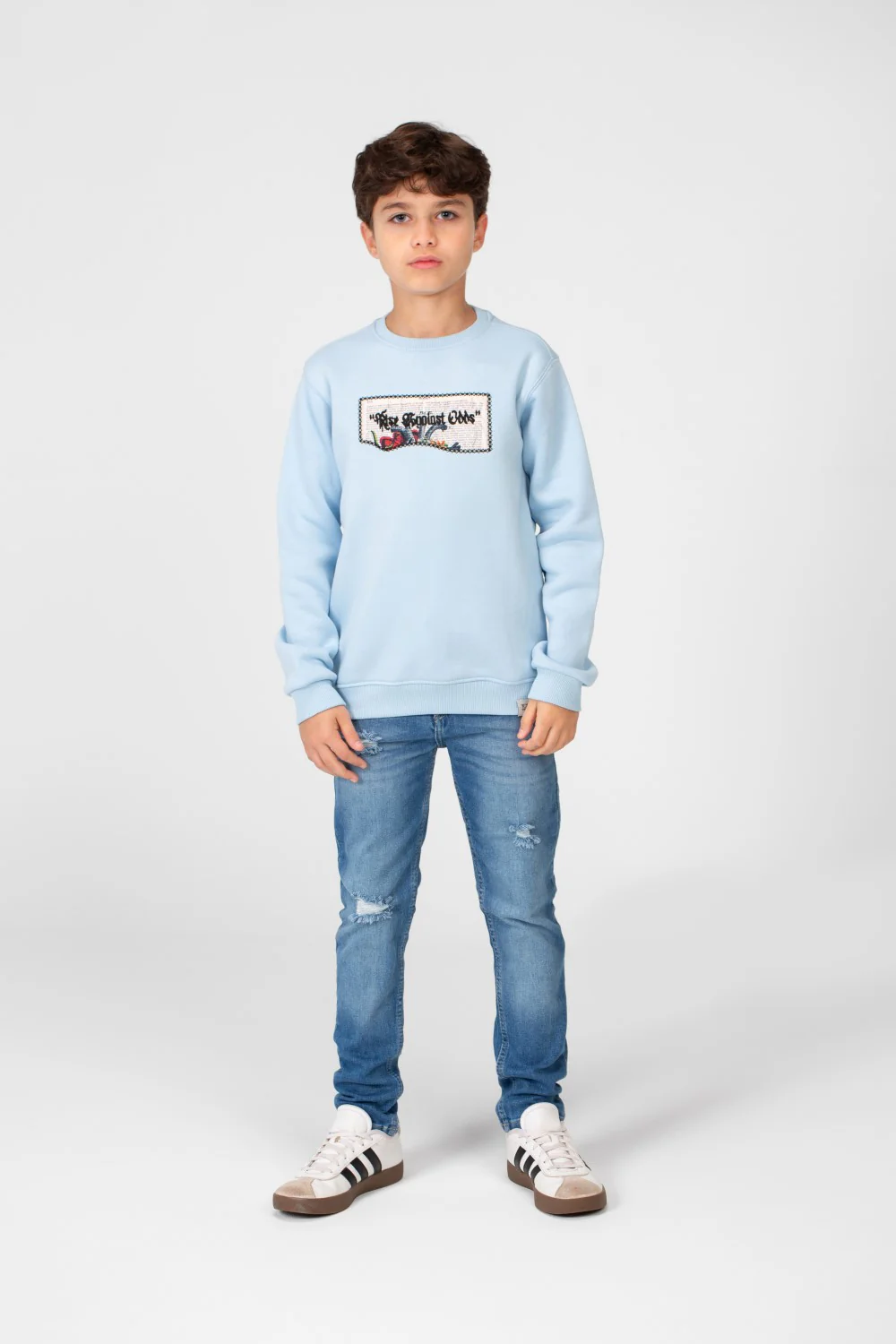Boy's Round Neck Sweatshirt With Graphic Print - Image 8