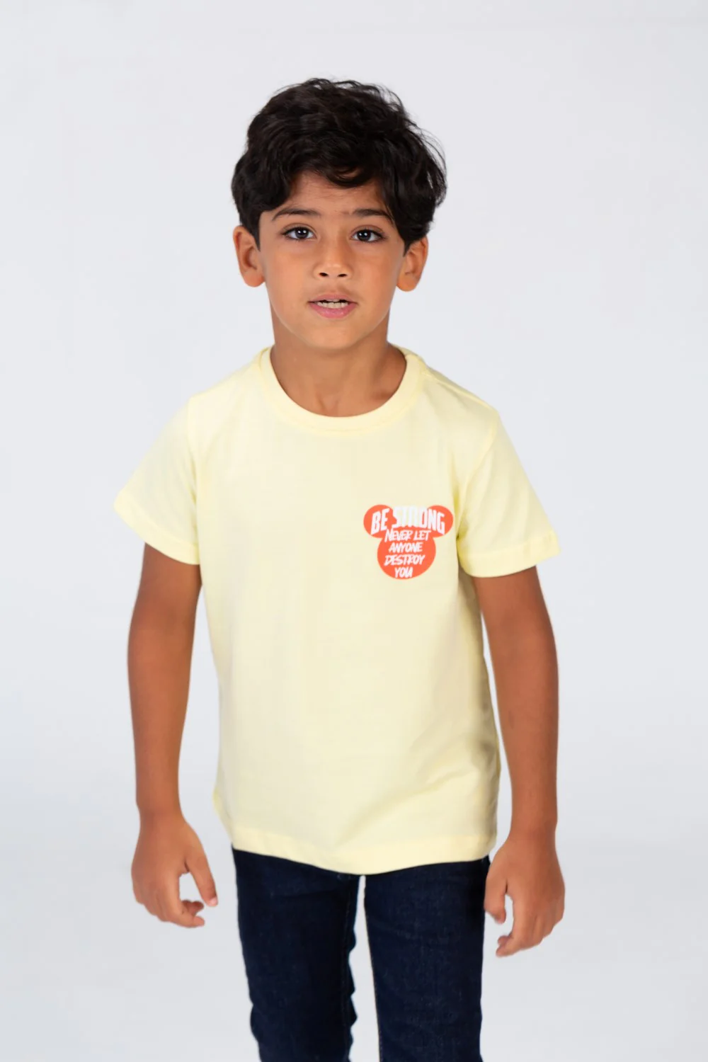 Boys Round Neck T-shirt With Front And Back Print In Summer Melton Material - Image 7