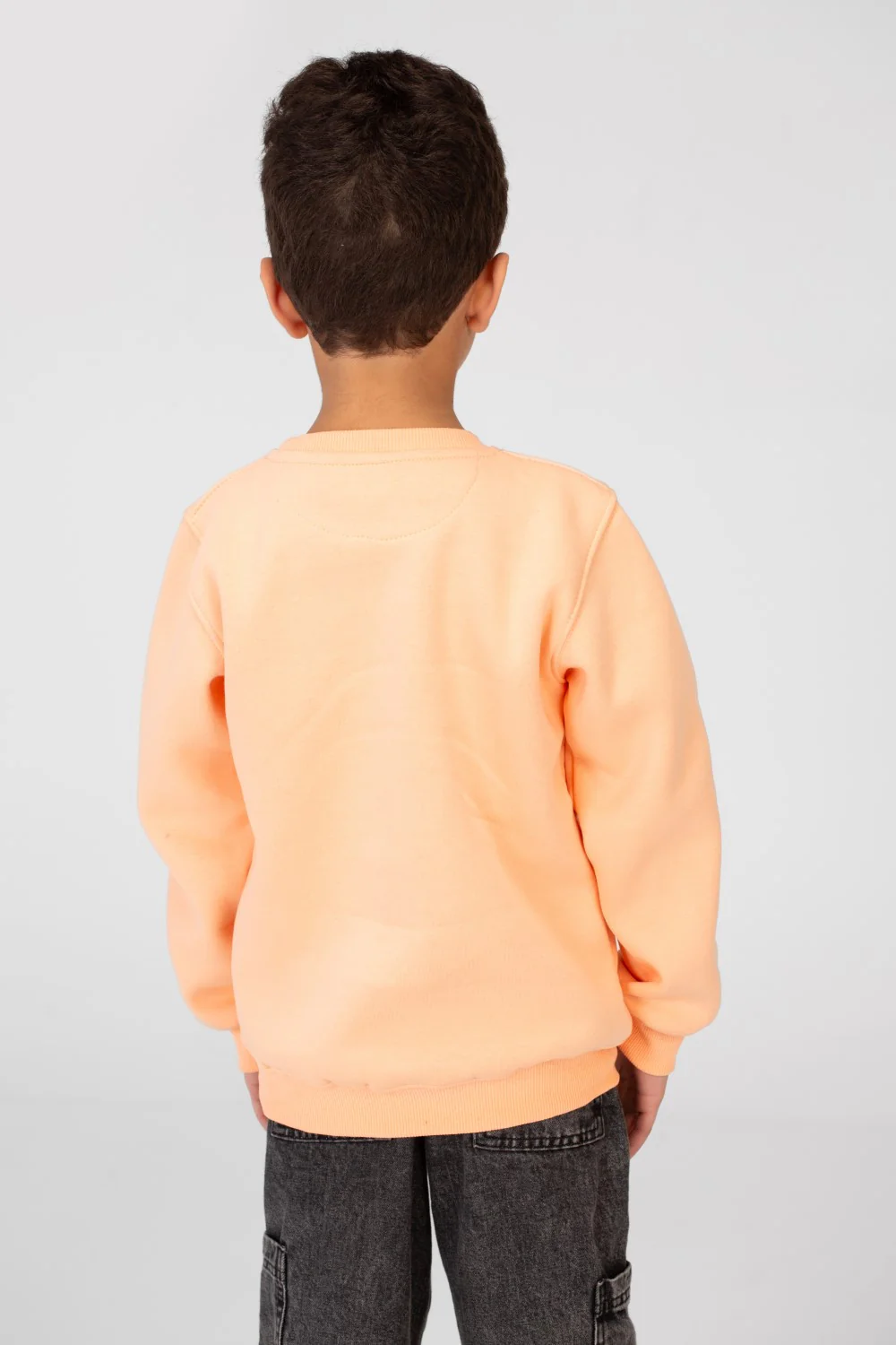 Boy's Round Neck With A Graphic Print On The Front Sweatshirt - Image 10