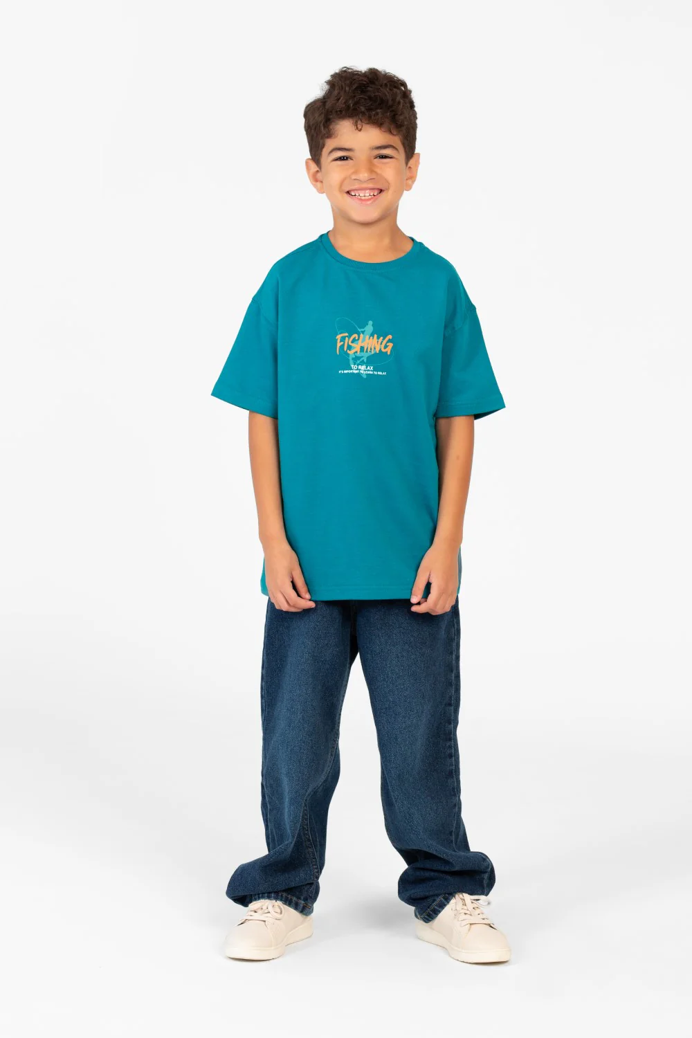 Boy's Round Printed Oversized Half Sleeve T-Shirt - Image 12