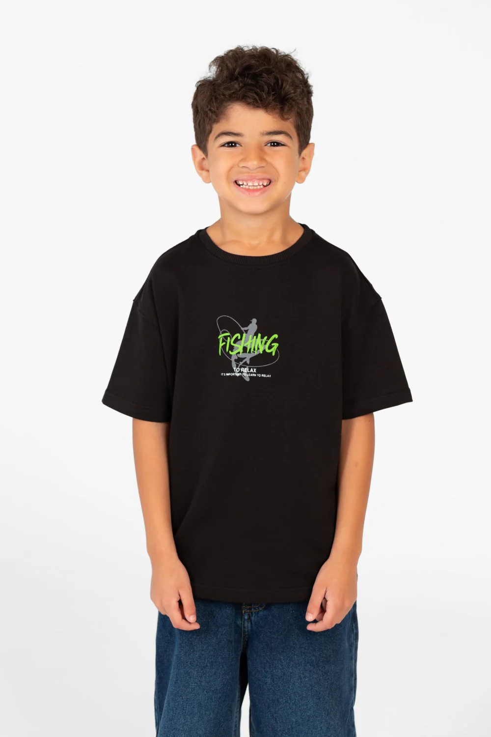 Boy's Round Printed Oversized Half Sleeve T-Shirt - Image 5