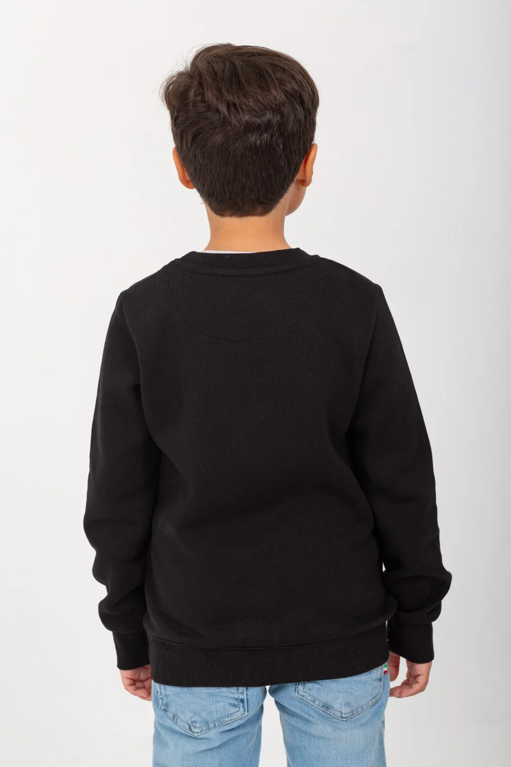 Boys Rounded Neck Padded Front Printed Sweatshirt - Image 2
