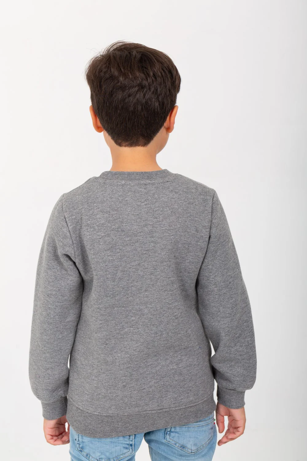 Boy's Rounded Neck Padded With Unqiue Front Print Sweatshirt - Image 5