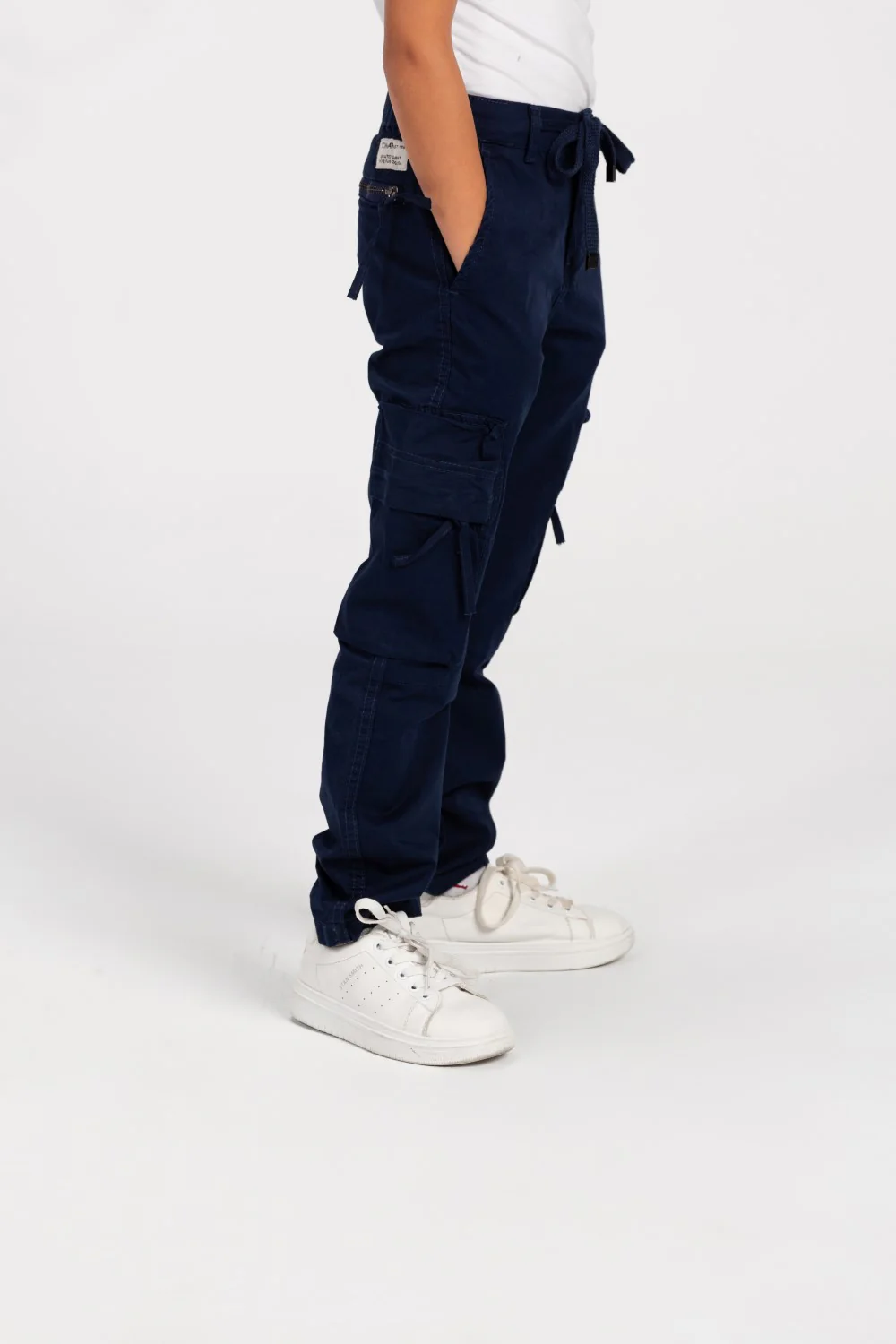 Boy's Sherwal Gabardine Cargo Pants With Pockets - Image 15