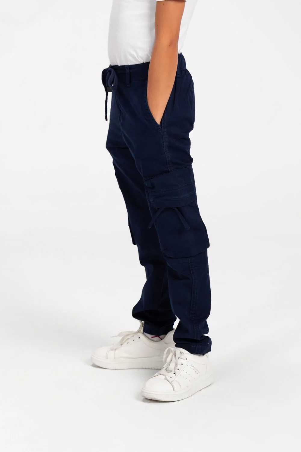 Boy's Sherwal Gabardine Cargo Pants With Pockets - Image 16