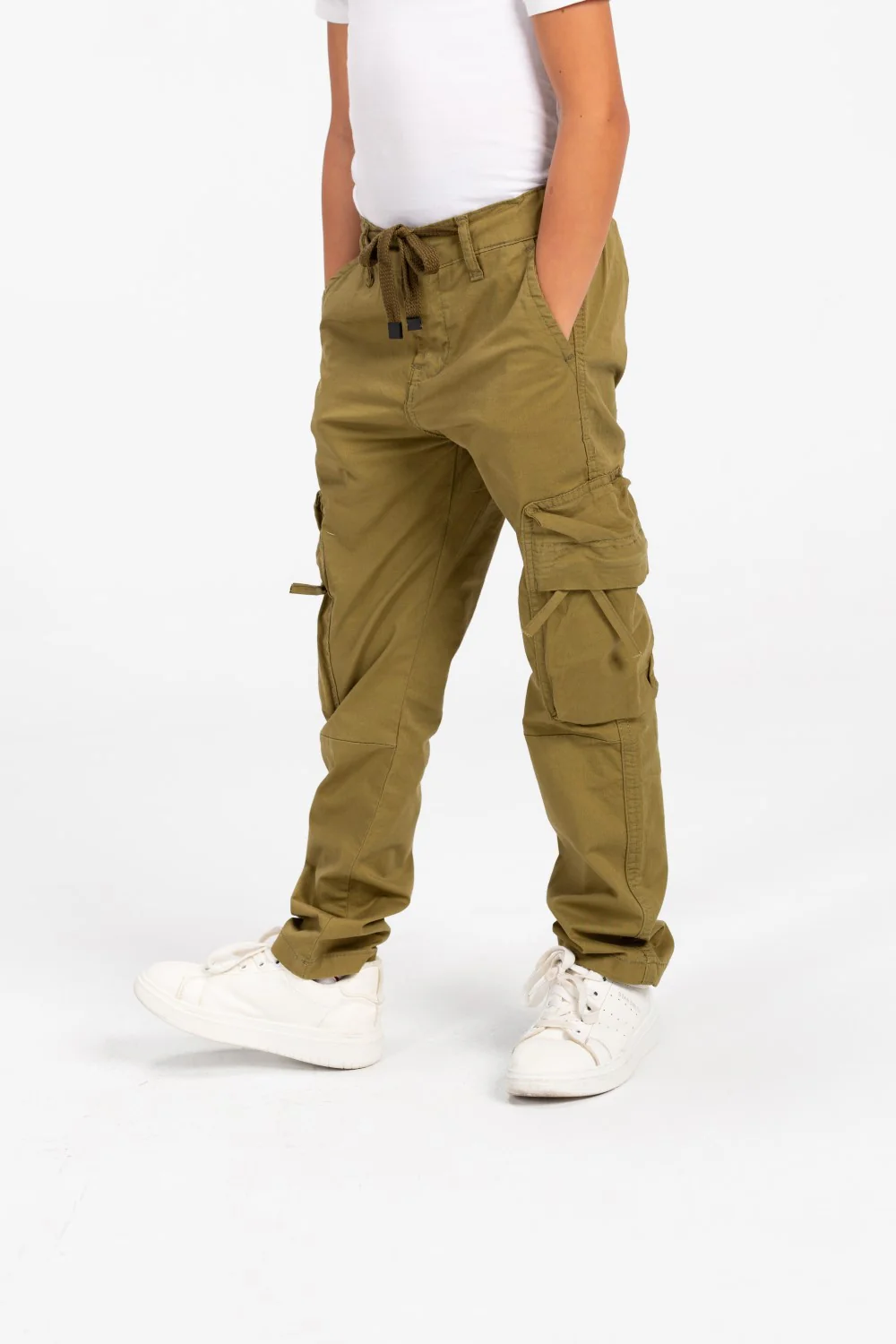 Boy's Sherwal Gabardine Cargo Pants With Pockets - Image 20