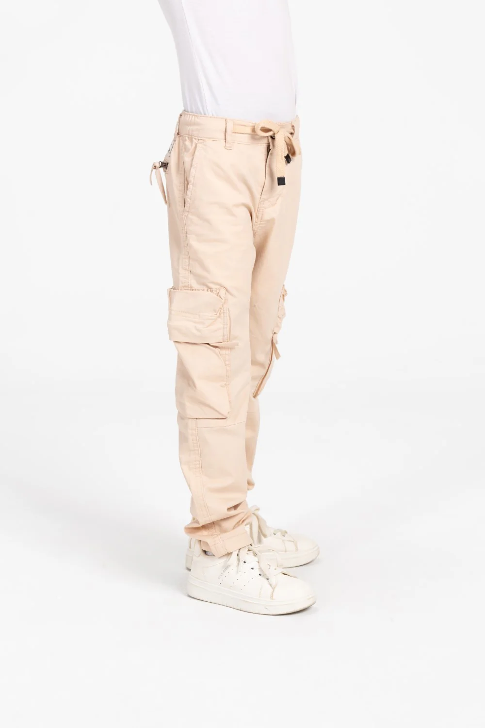 Boy's Sherwal Gabardine Cargo Pants With Pockets - Image 3