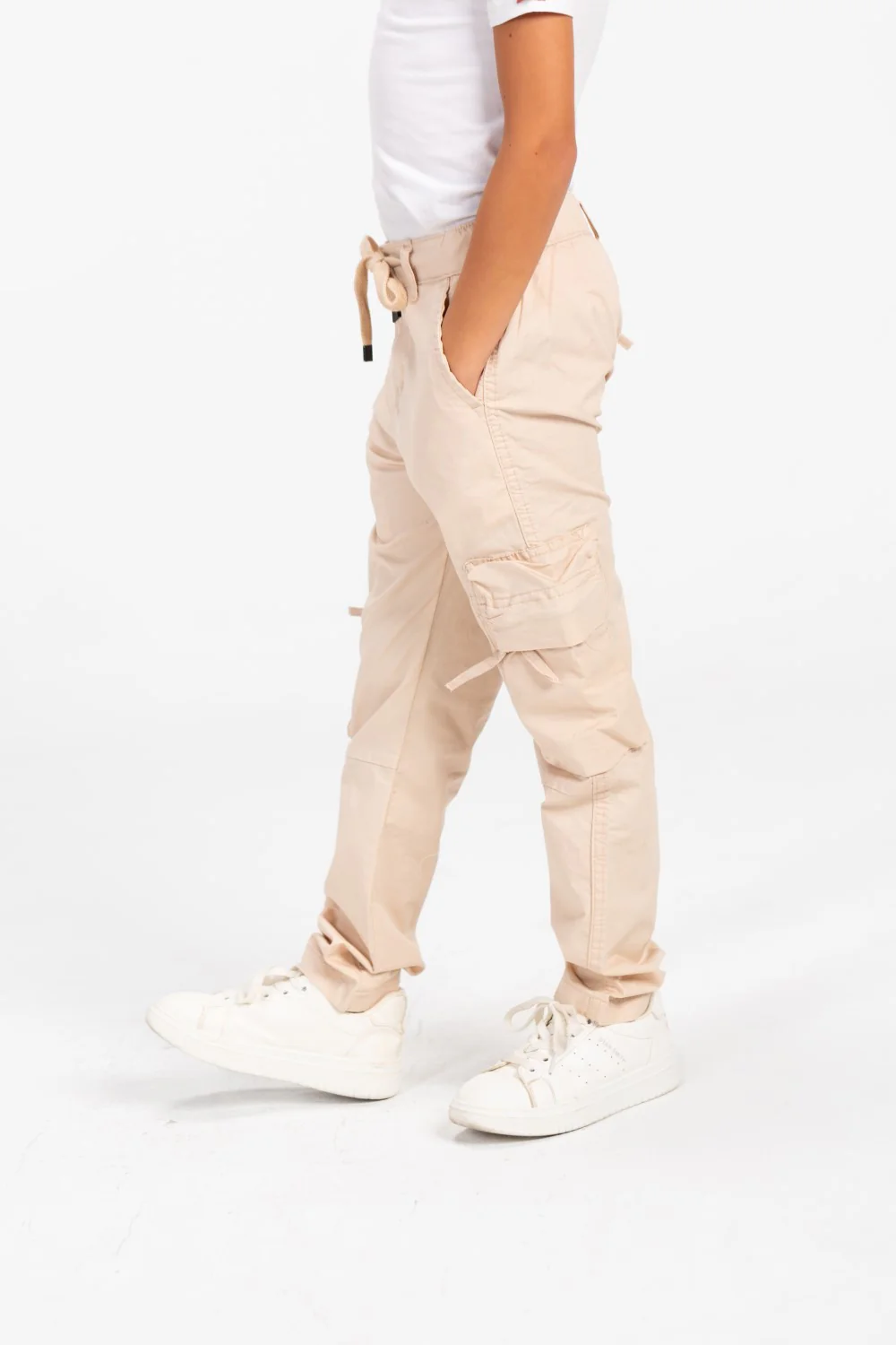 Boy's Sherwal Gabardine Cargo Pants With Pockets - Image 4