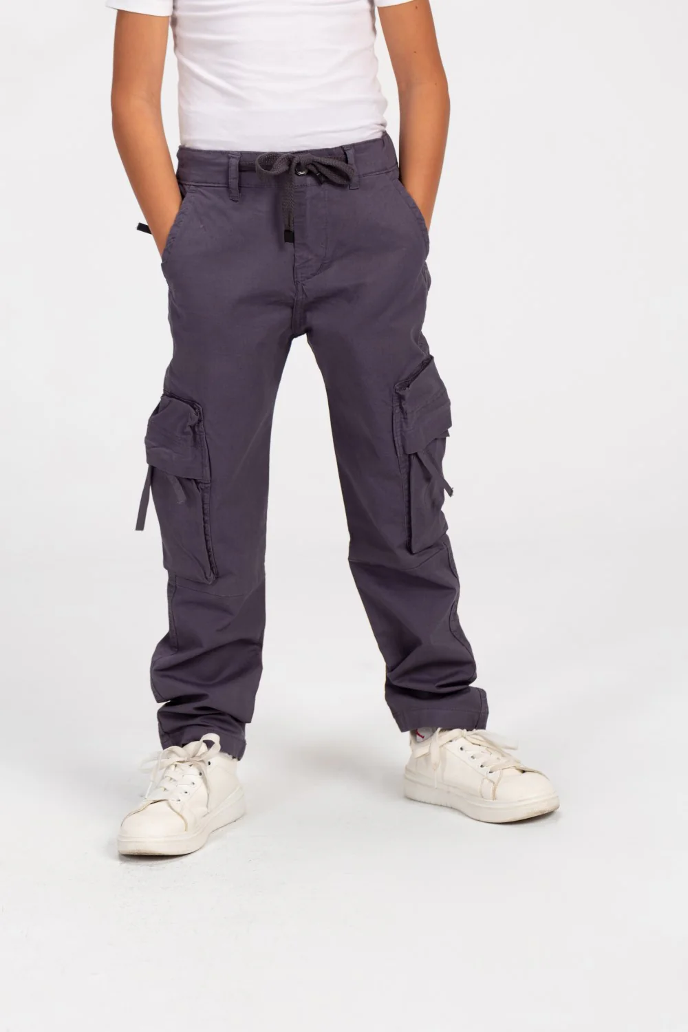 Boy's Sherwal Gabardine Cargo Pants With Pockets - Image 9