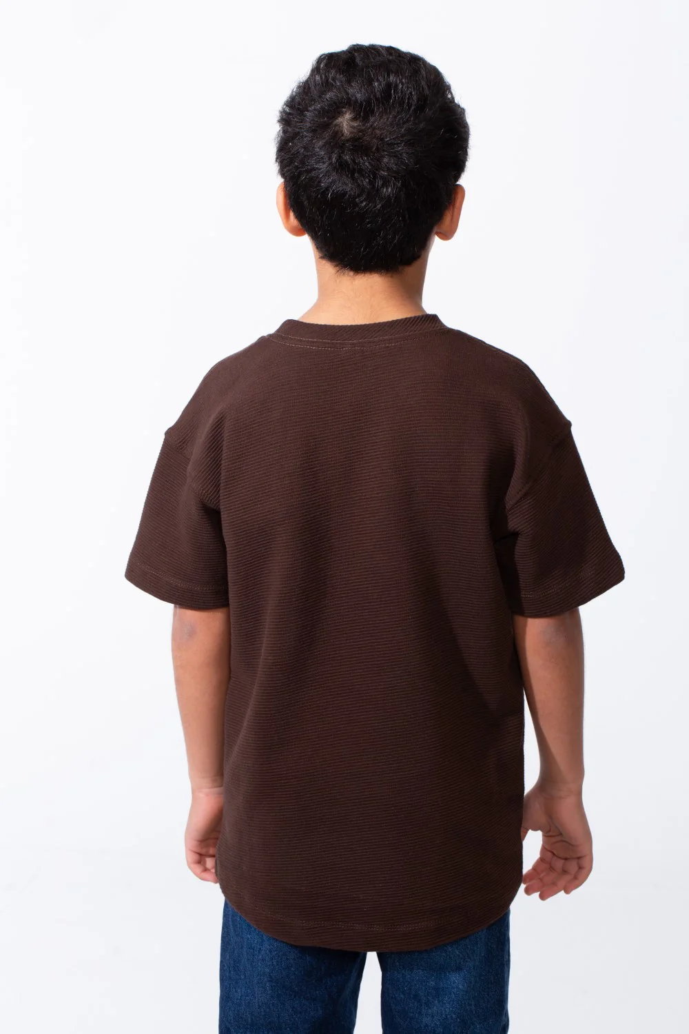 Boy's Short-Sleeve T-Shirt Dual-Tone Design Knit Fabric Crew Neckline Sporty Look Slim Fit Tomato Store - Image 2