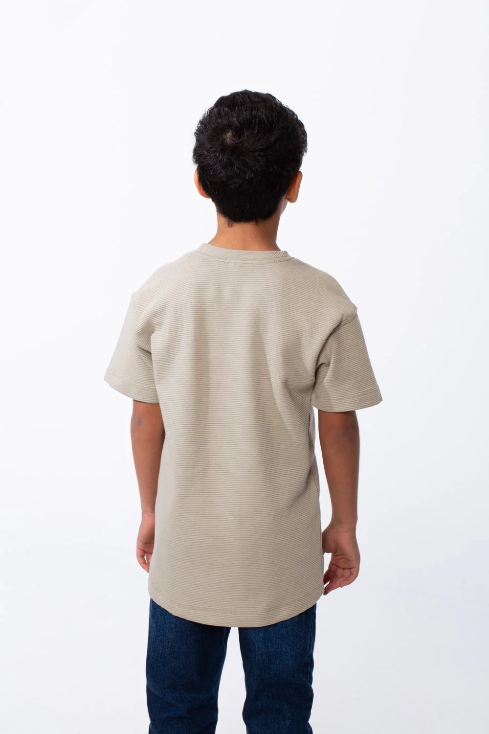 Boy's Short-Sleeve T-Shirt Dual-Tone Design Knit Fabric Crew Neckline Sporty Look Slim Fit Tomato Store - Image 6