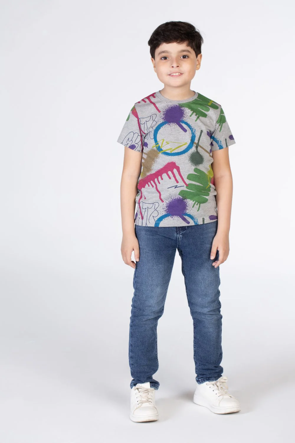 Boys Short Sleeved T-shirt Printed With Cheerful Colors And Comfortable Material - Image 4