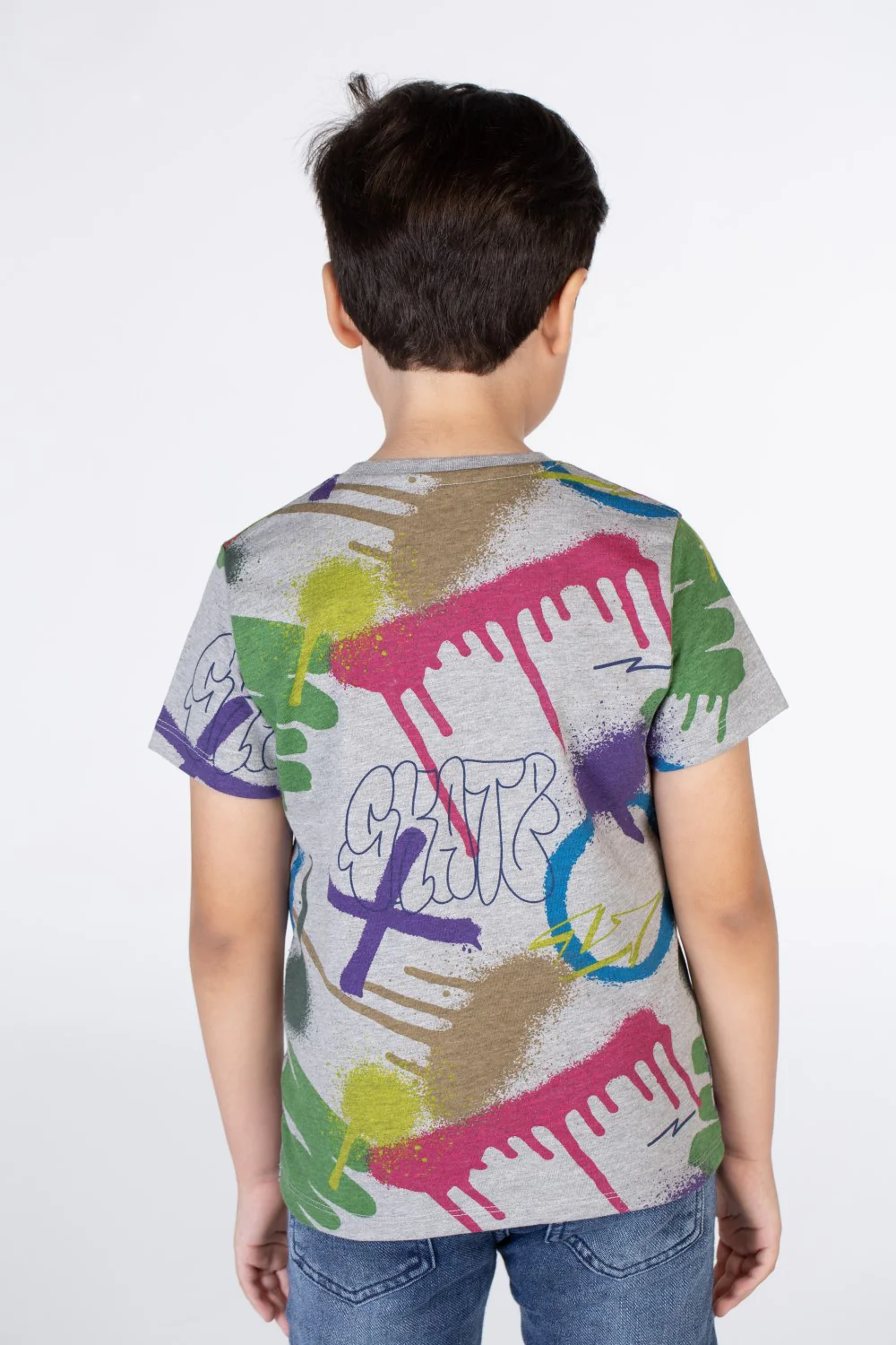 Boys Short Sleeved T-shirt Printed With Cheerful Colors And Comfortable Material - Image 5