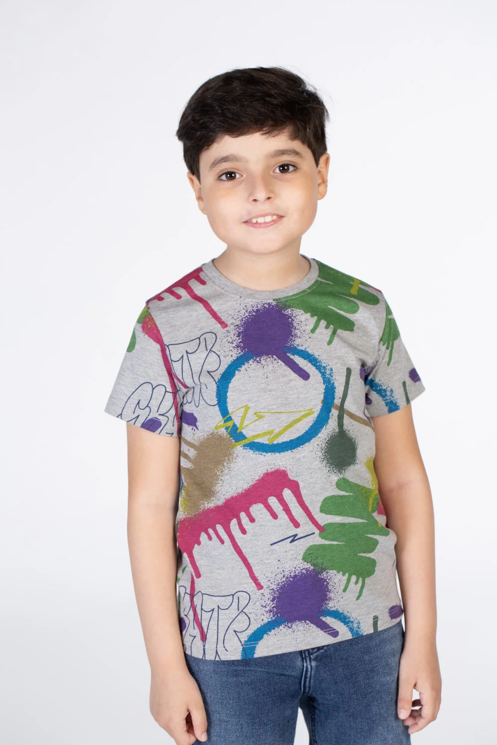 Boys Short Sleeved T-shirt Printed With Cheerful Colors And Comfortable Material - Image 6