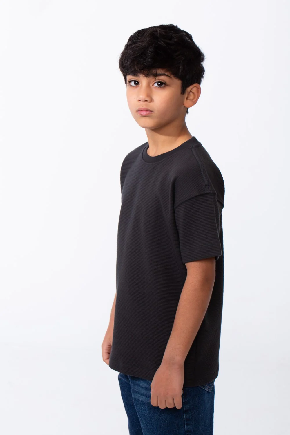 Boy's Short Sleeves Crew Neck Breathable Fabric Oversize Tomato Store Comfort Fit Basic T-Shirt - Image 4