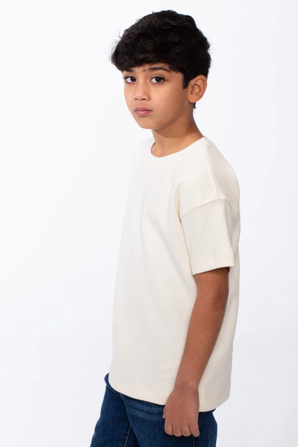 Boy's Short Sleeves Crew Neck Breathable Fabric Oversize Tomato Store Comfort Fit Basic T-Shirt - Image 8