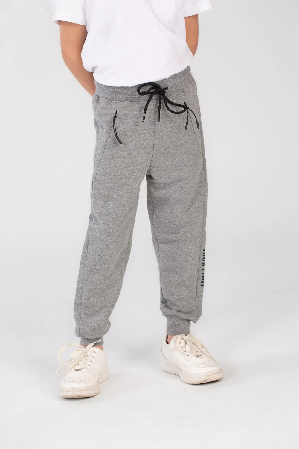 Boy's Side Printed Slim Fit Elasticated Waist Sports Sweatpants - Image 3