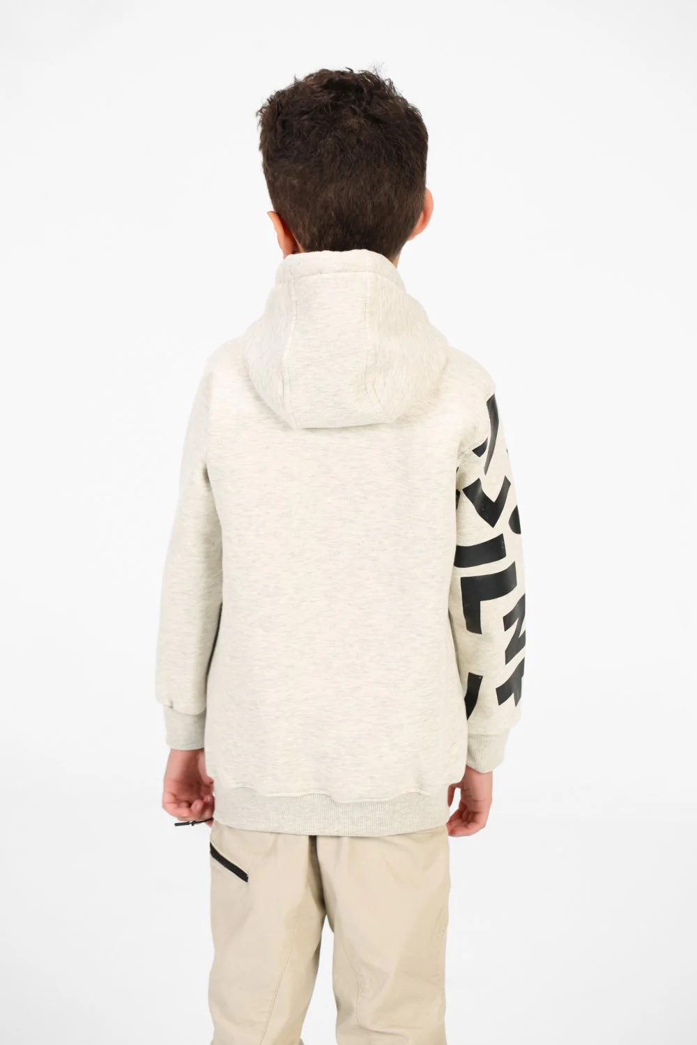 Boy's Sleeve And Pocket Printed Hoodie Sweatshirt - Image 10