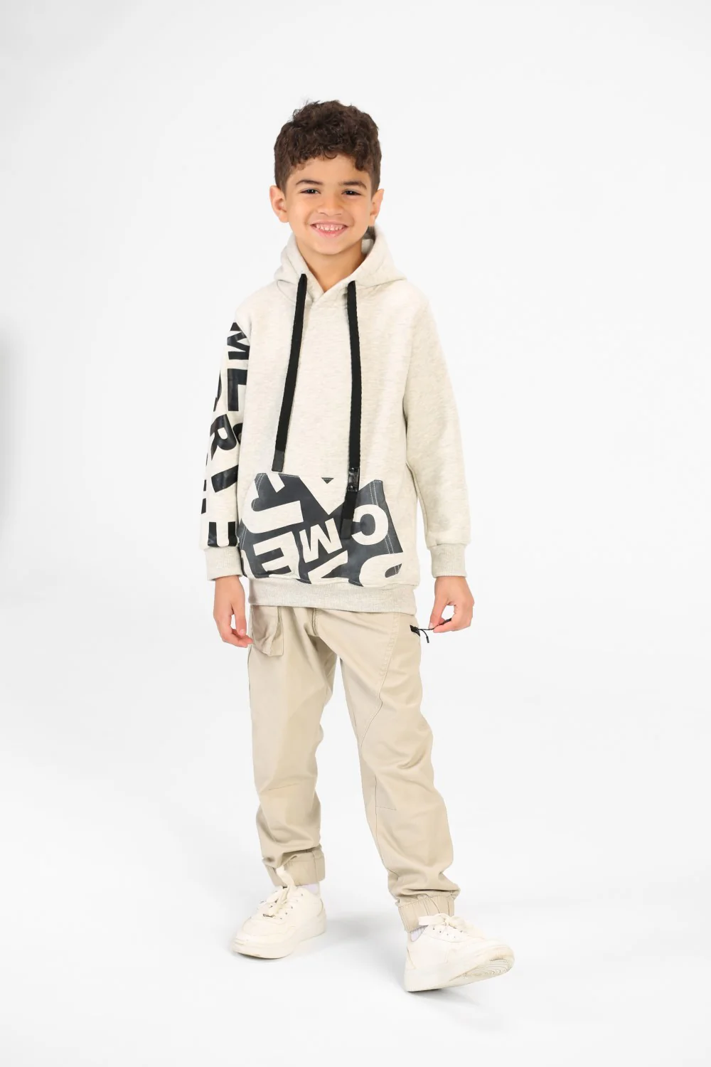 Boy's Sleeve And Pocket Printed Hoodie Sweatshirt - Image 12