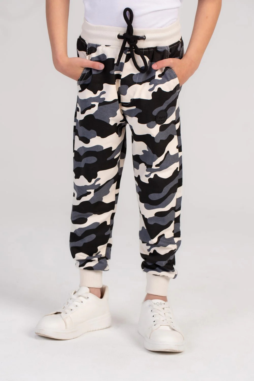 Boy's Slim Fit Army Baggy Sports Soft Melton Camouflage Sweatpants Perfect For Active Kids - Image 3