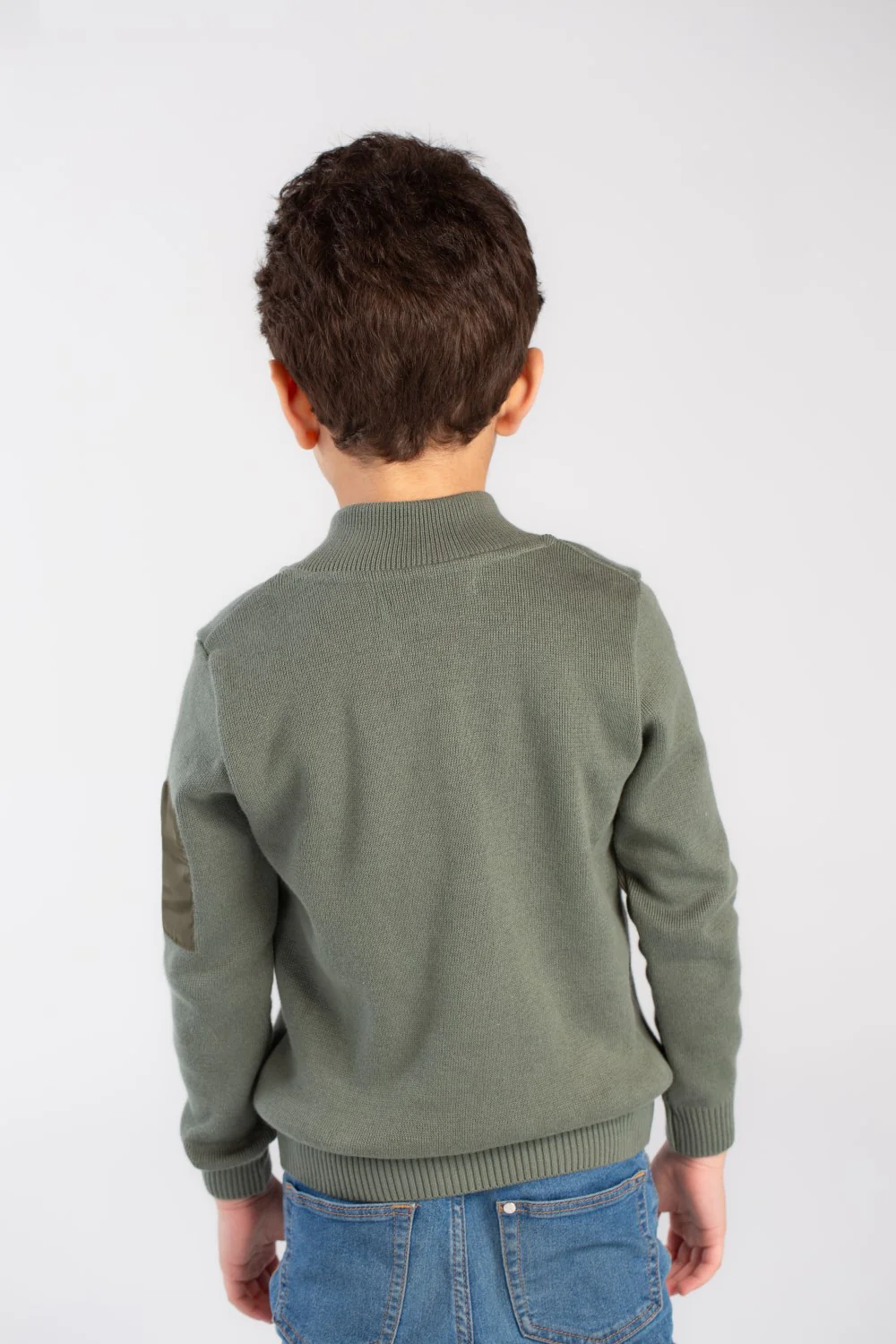 Boy's Slim Fit Full Zipper Padded Basic Wool Pullover With Unique Style - Image 11