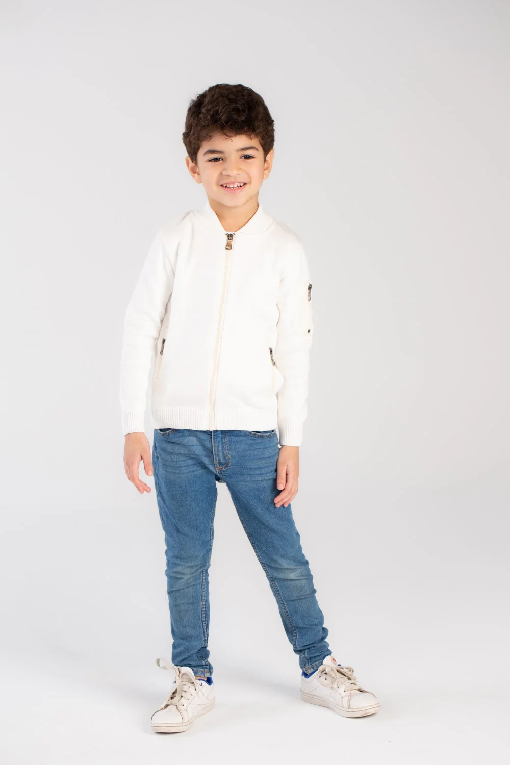 Boy's Slim Fit Full Zipper Padded Basic Wool Pullover With Unique Style - Image 13