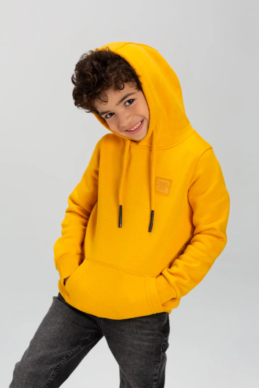 Boy's Slim Fit Hoodie Made Of Comfort Melton Padded Basic Sweatshirt - Image 21