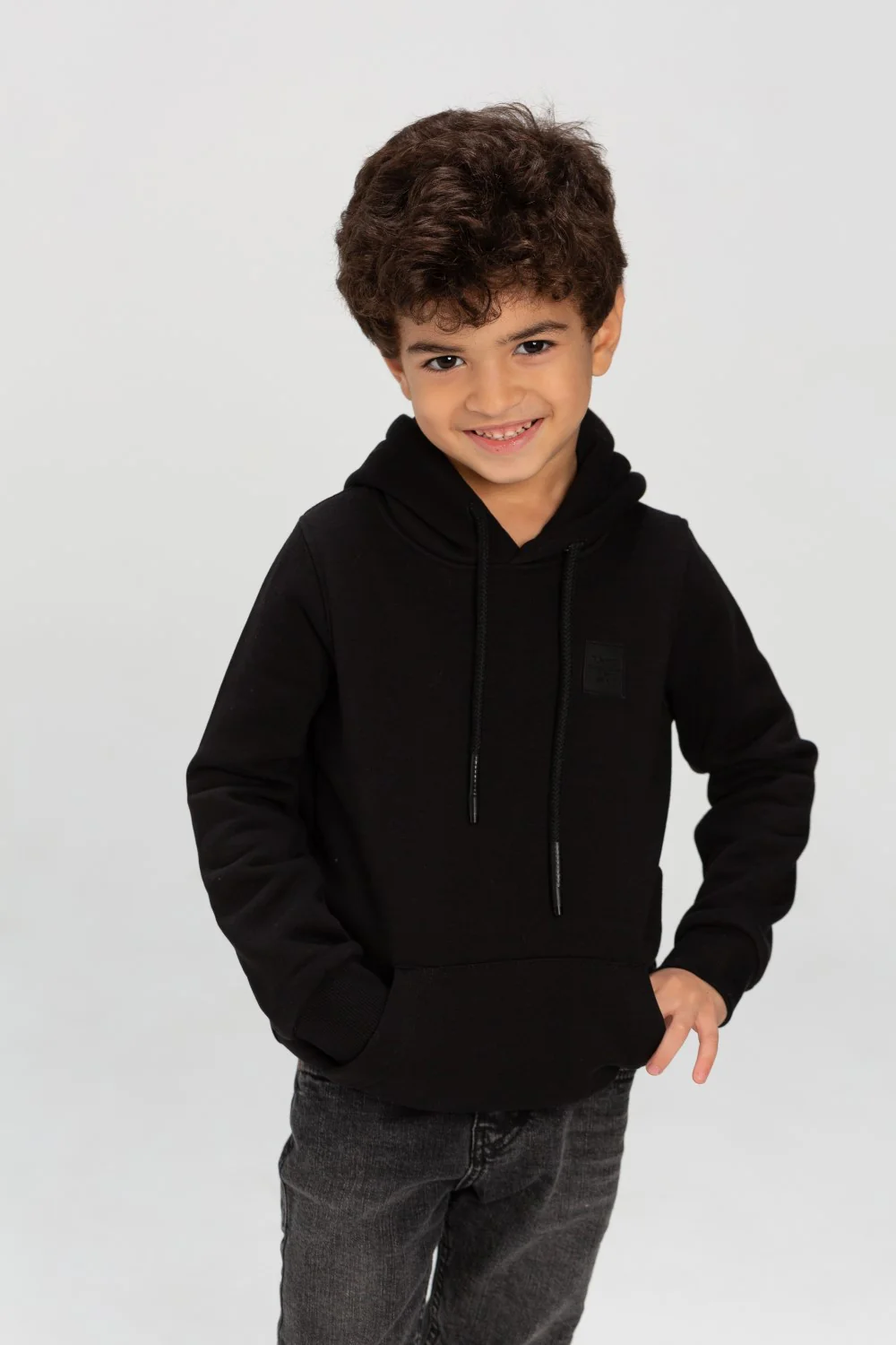 Boy's Slim Fit Hoodie Made Of Comfort Melton Padded Basic Sweatshirt - Image 6