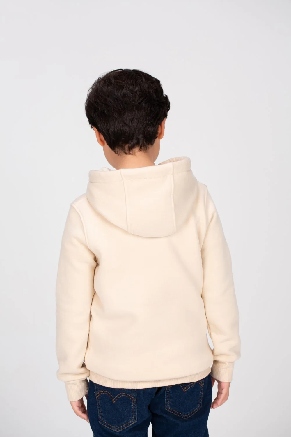 Boy's Slim Fit Hoodie Made Of Comfort Melton Padded Basic Sweatshirt - Image 8
