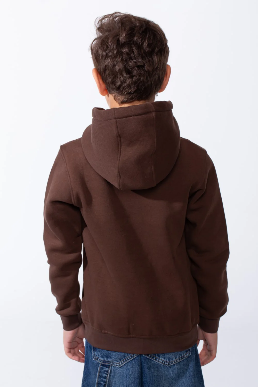 Boy's Slim Fit Melton Creative Print Hooded Sweatshirt - Image 6