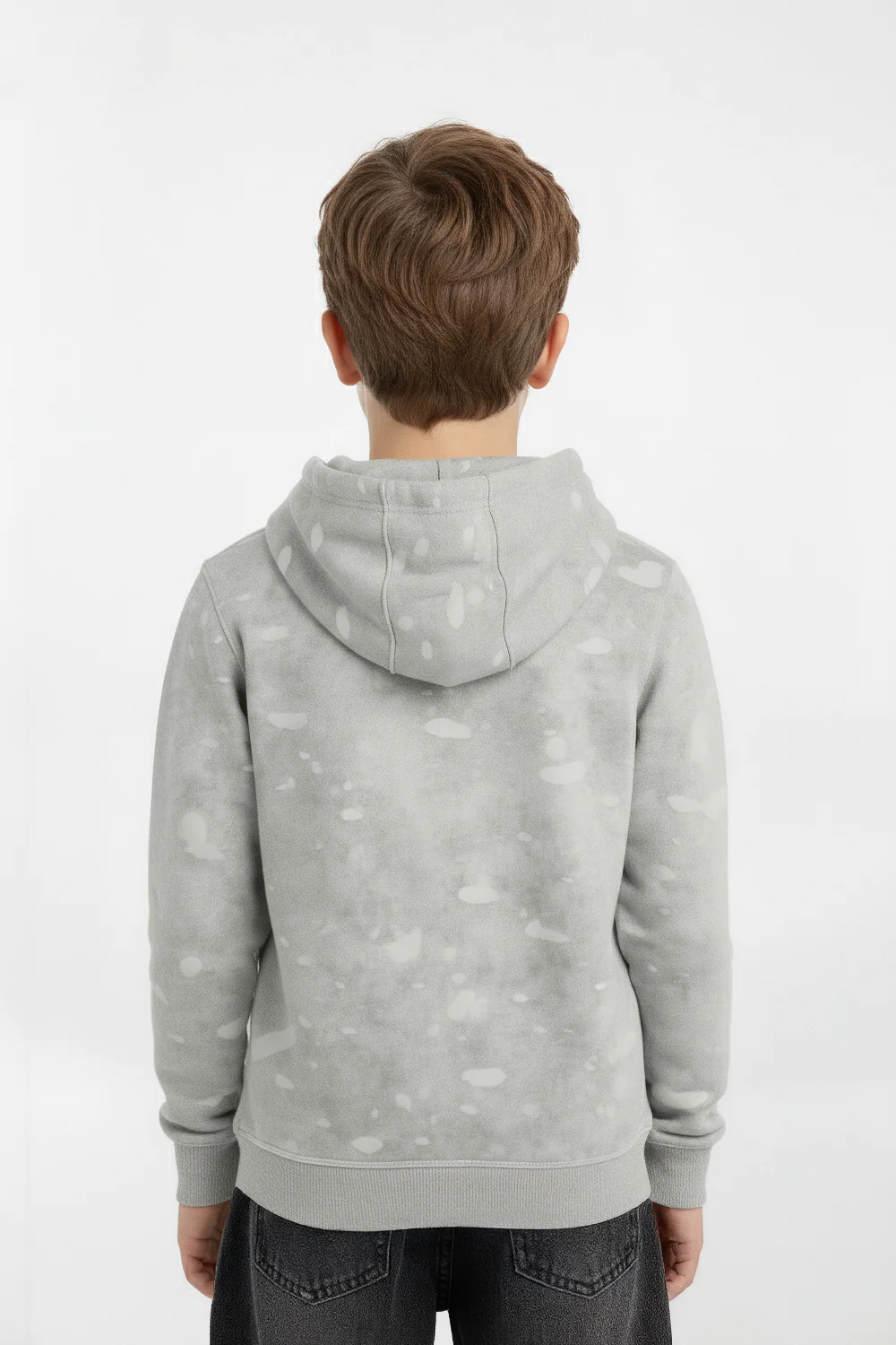 Boy's Slim Fit Washed Hood Sweatshirt With Kangaroo Pocket And Long Sleeves - Image 6