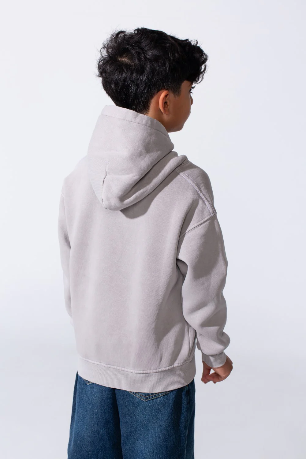 Boy's Slim Fit Washed Hoodie Sweatshirt With Front Pocket - Image 13