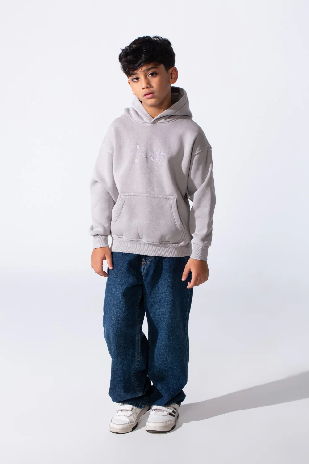Boy's Slim Fit Washed Hoodie Sweatshirt With Front Pocket - Image 14