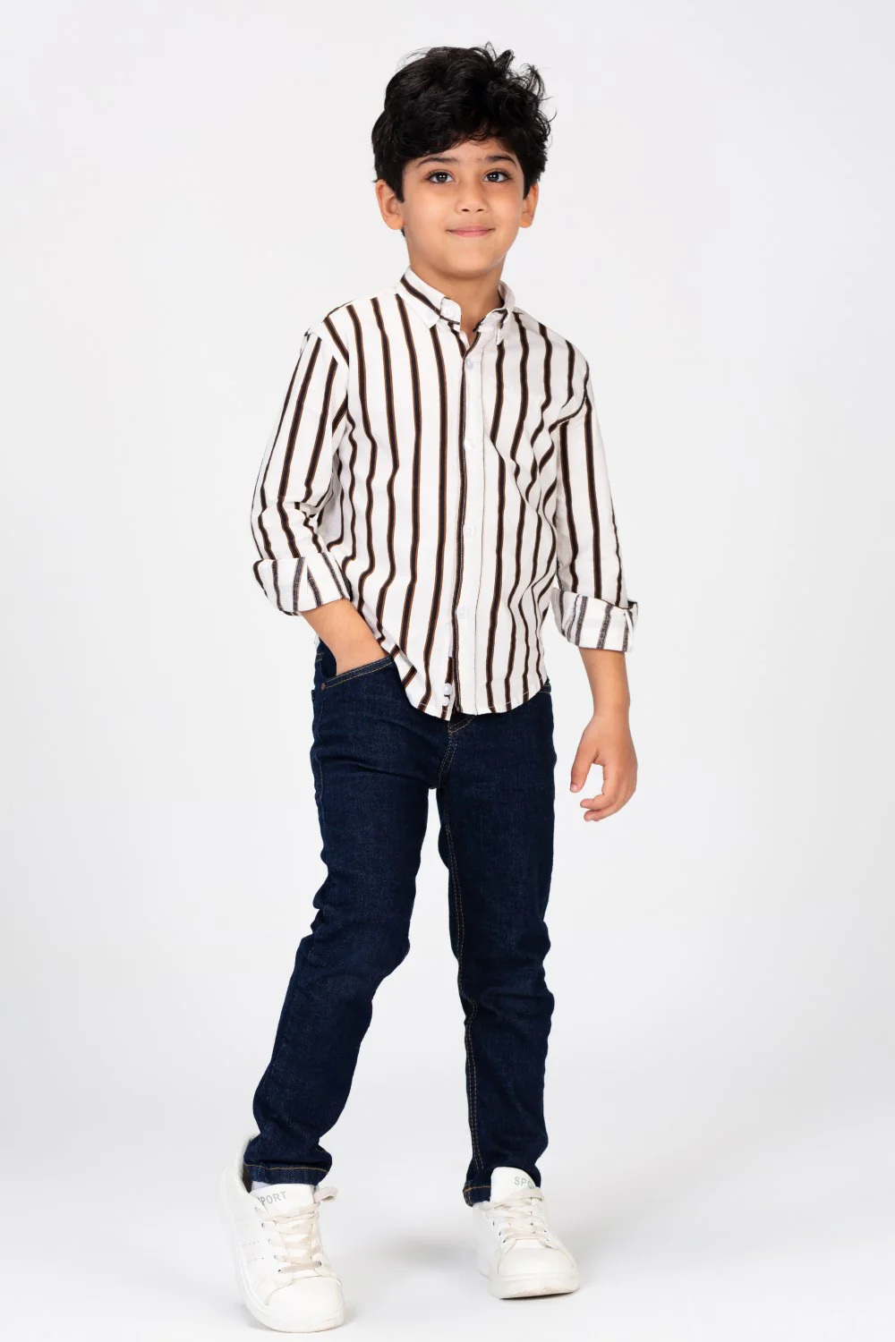Boys Small Striped Colorful Shirt - Image 10