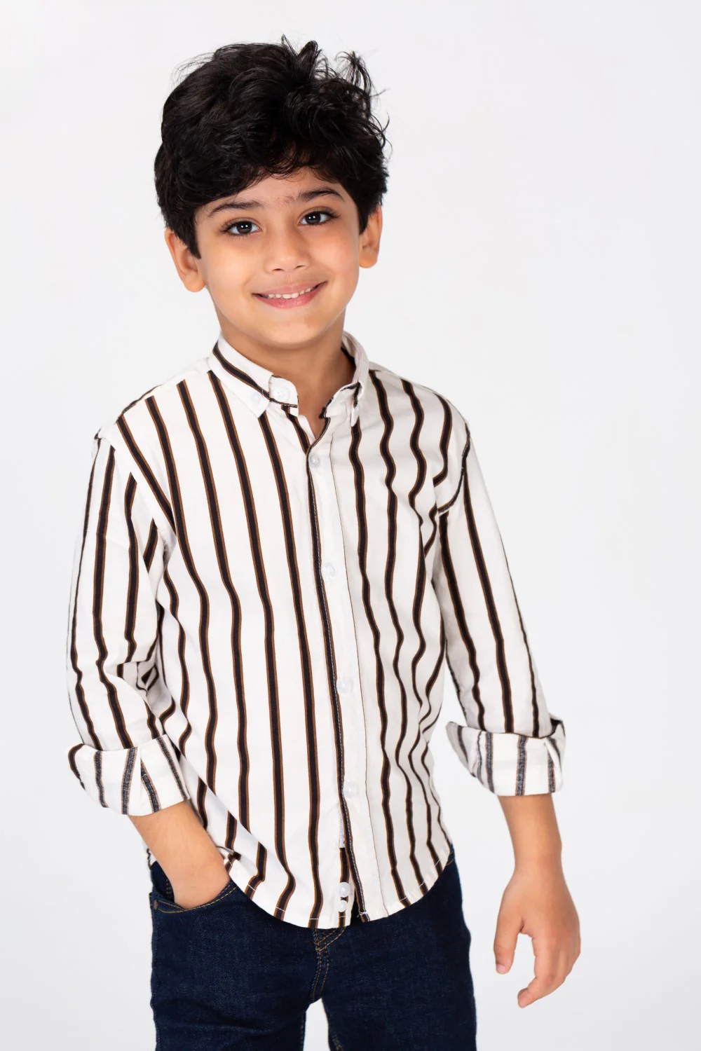 Boys Small Striped Colorful Shirt - Image 12
