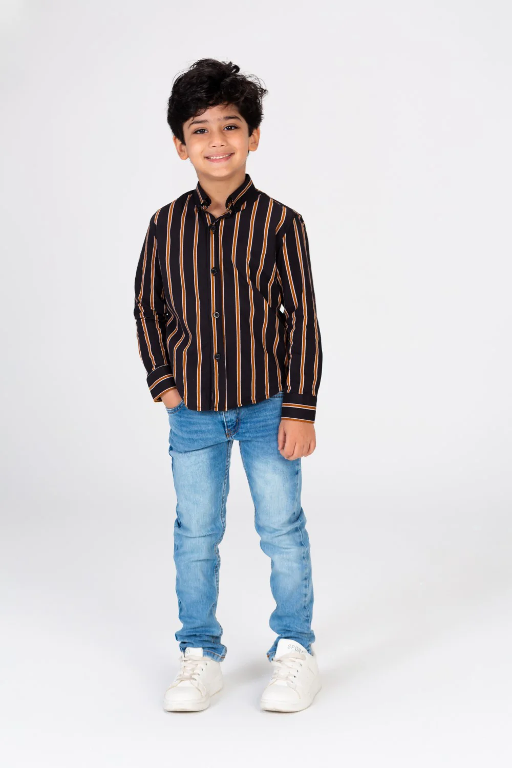 Boys Small Striped Colorful Shirt - Image 3