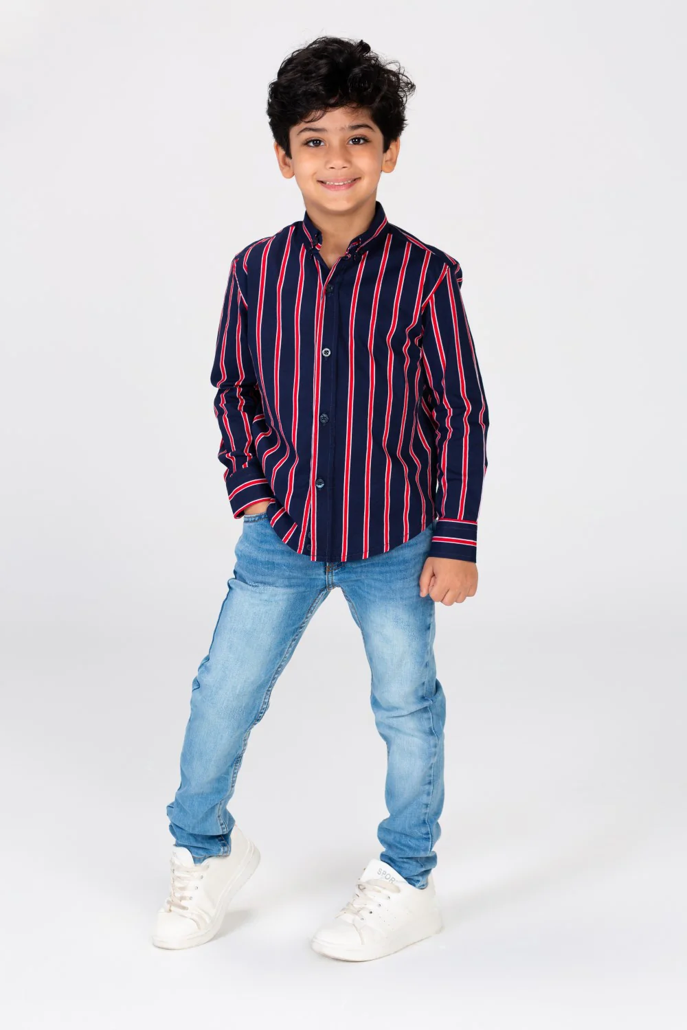 Boys Small Striped Colorful Shirt - Image 7