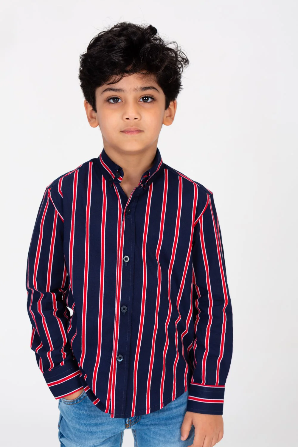 Boys Small Striped Colorful Shirt - Image 9