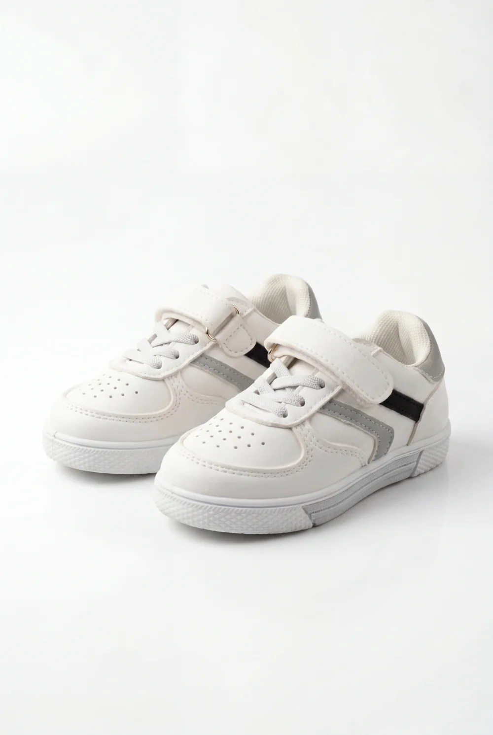 Boy's Sneakers Racing Stripes With Classic Perforated Toe For Extra Breathability Gripped Sole Shoes - Image 5