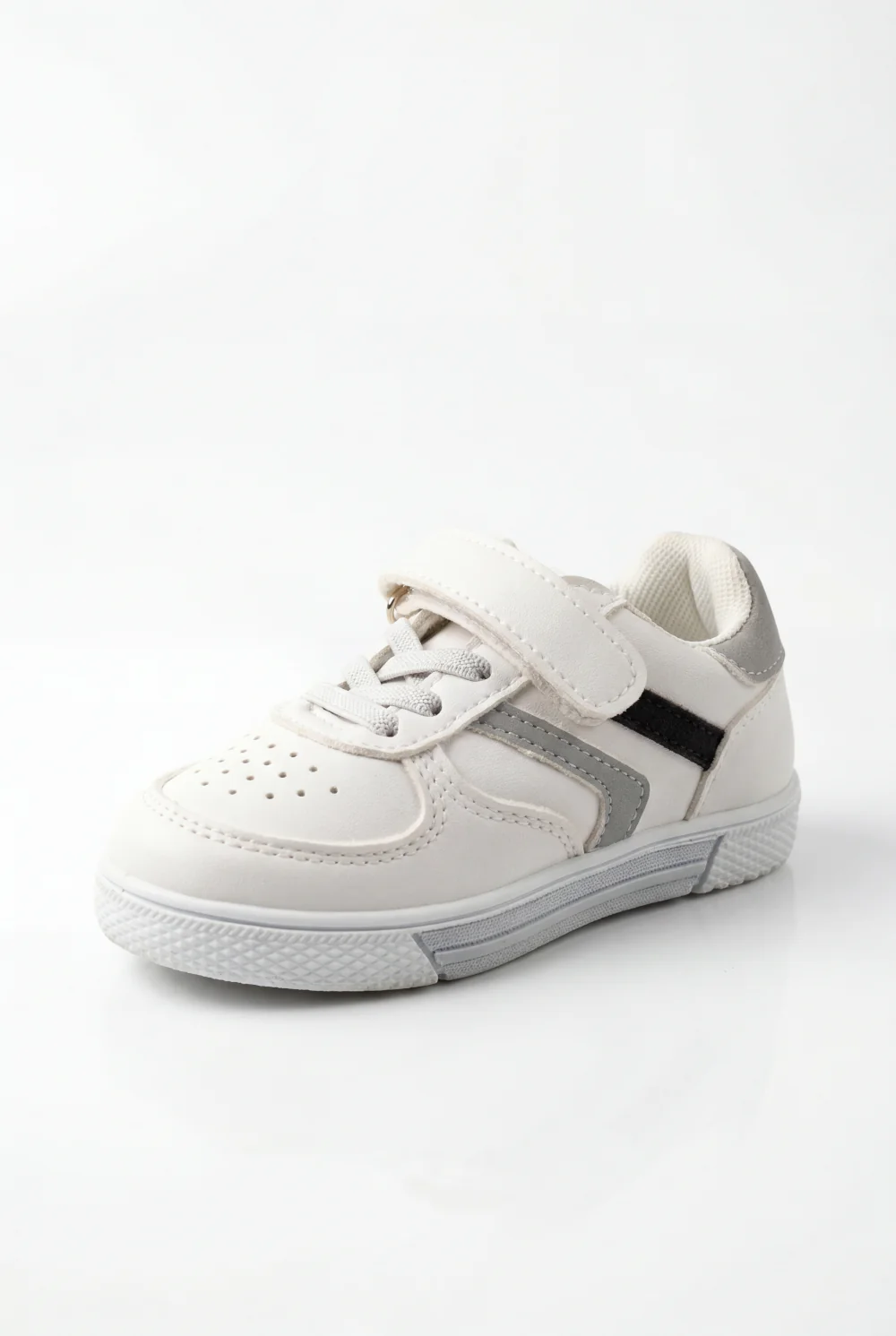 Boy's Sneakers Racing Stripes With Classic Perforated Toe For Extra Breathability Gripped Sole Shoes - Image 6