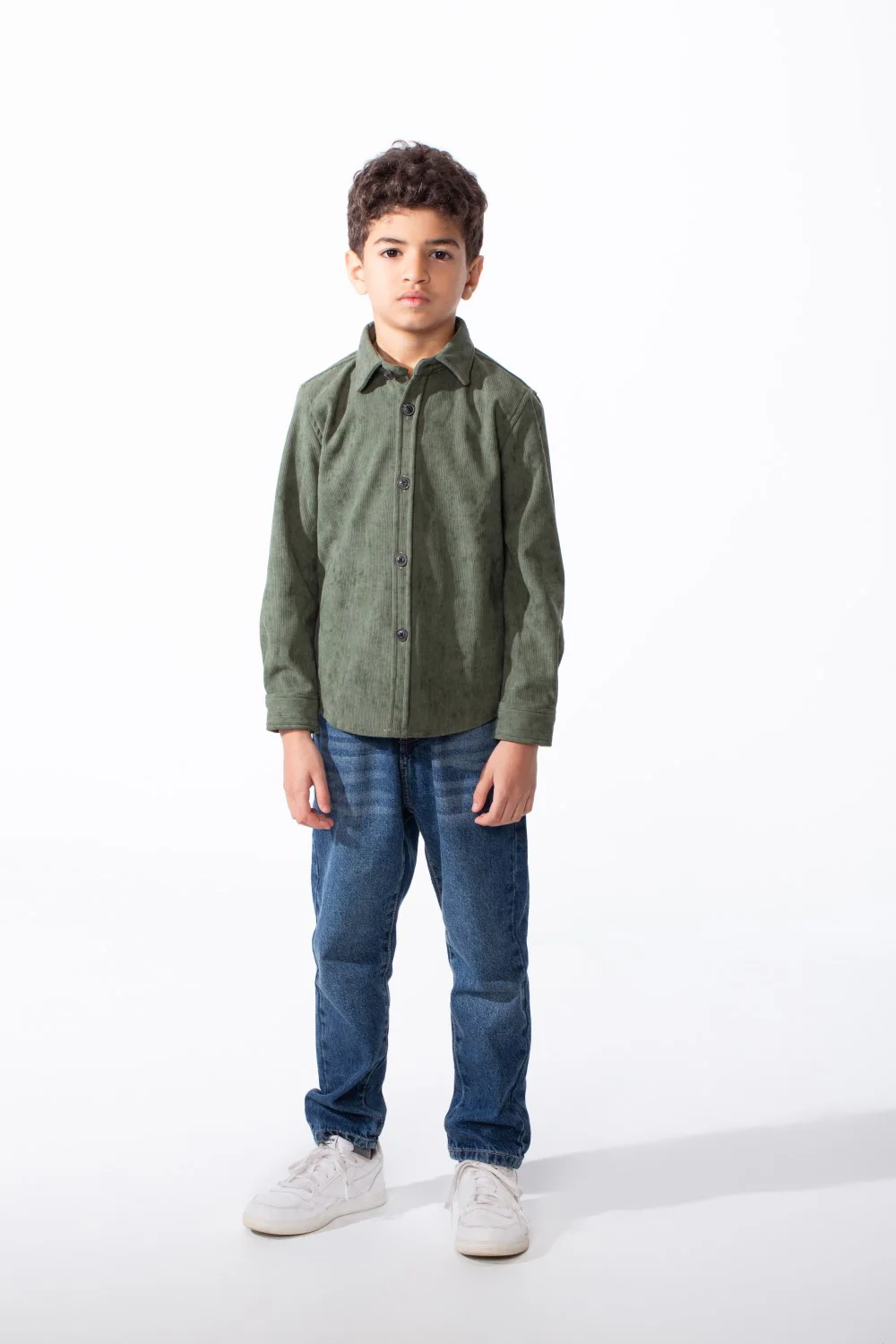 Boy's Striking All Over Jakar Wash Print Tailored Sleeves Detailed Buttoned Cuffs Velvet Slim Fit Shirt - Image 11