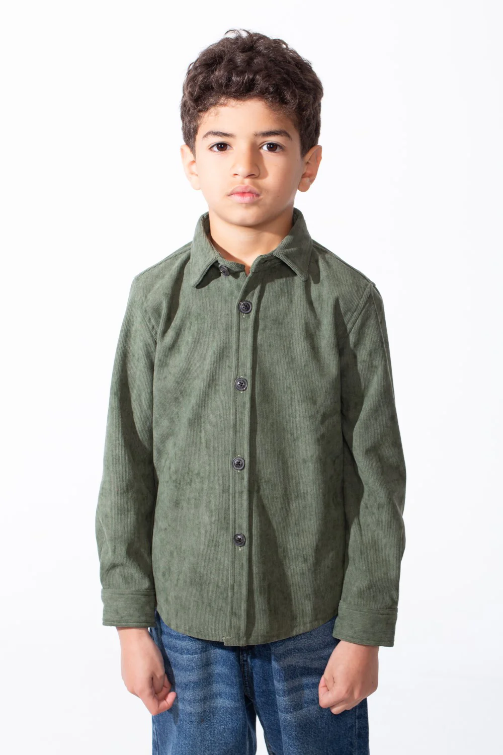 Boy's Striking All Over Jakar Wash Print Tailored Sleeves Detailed Buttoned Cuffs Velvet Slim Fit Shirt - Image 9