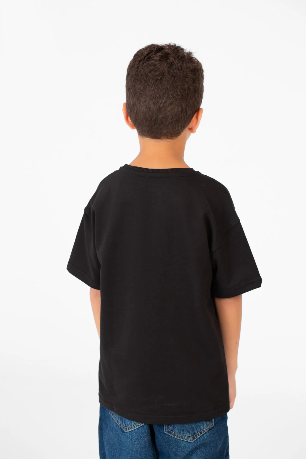 Boy's Summer Melton Oversized Half Sleeve Front Print T-Shirt - Image 2