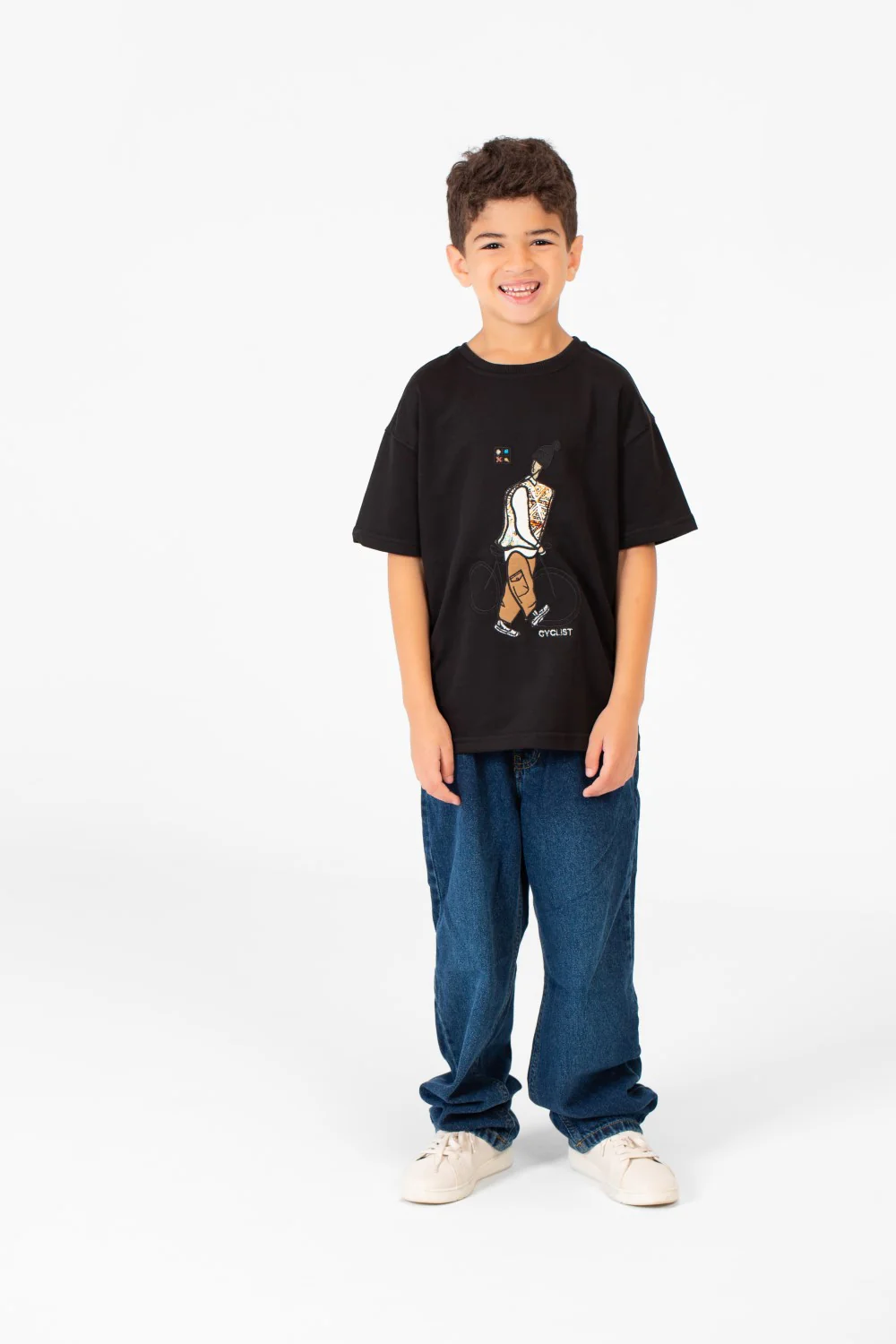 Boy's Summer Melton Oversized Half Sleeve Front Print T-Shirt - Image 4
